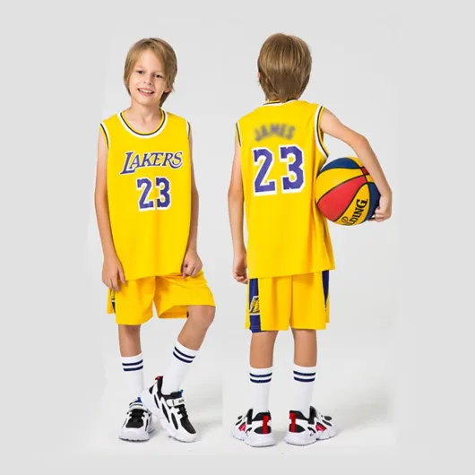 Kids Boys Basketball Kit 2 Piece Sleeveless Basketball Training Jersey and Shorts Set Yellow 8-10 Years