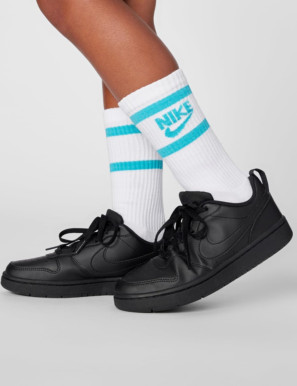 NIKE Unisex Kids Court Borough Lo RecraftSneaker 4.5 UK Black