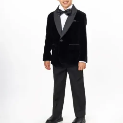Boys Kids Velvet Tuxedo Jacket Review: a sharp little blazer for weddings if you pick the size carefully