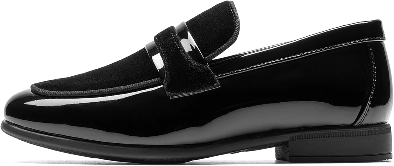 Kids Penny Loafers Boys Girls Smart School Shoes Classic Slip On Flats Lightweight Comfortable Daily Wear 2 UK Black