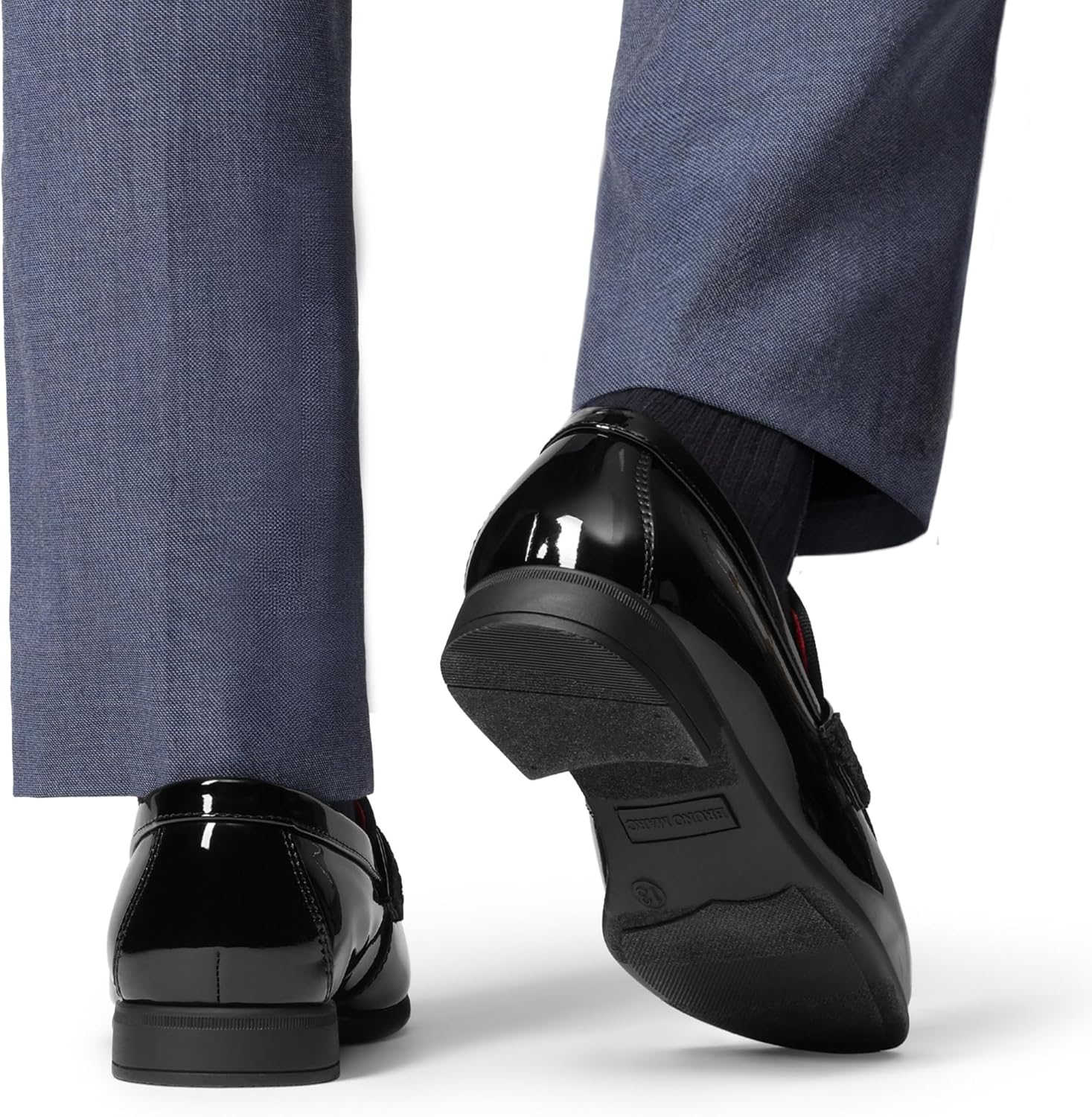 Kids Penny Loafers Boys Girls Smart School Shoes Classic Slip On Flats Lightweight Comfortable Daily Wear 1 UK All Black