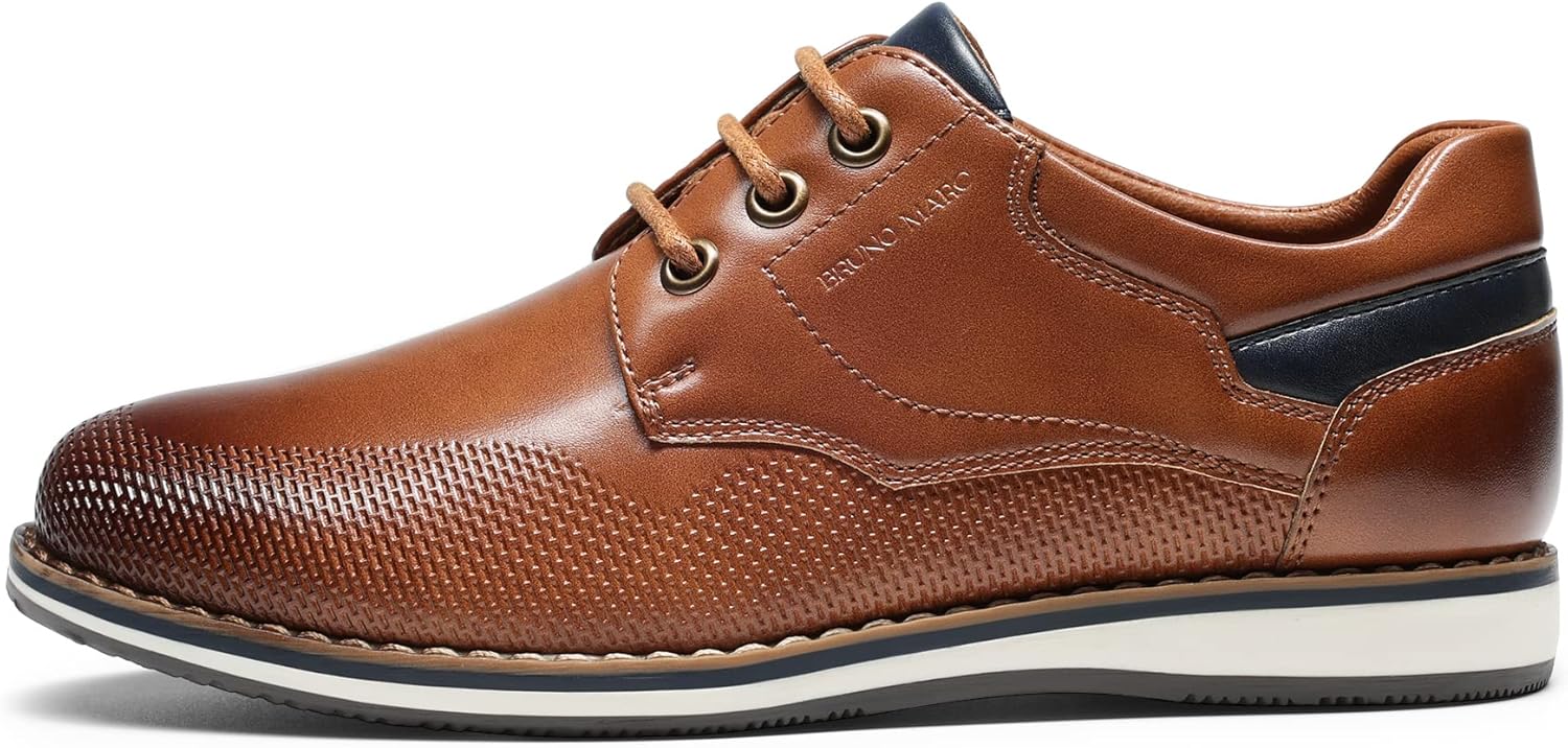 Boy's Casual Dress Oxford Comfort Uniform Formal Shoes Lace-Up Comfortable Fashion Shoes 5 UK Brown