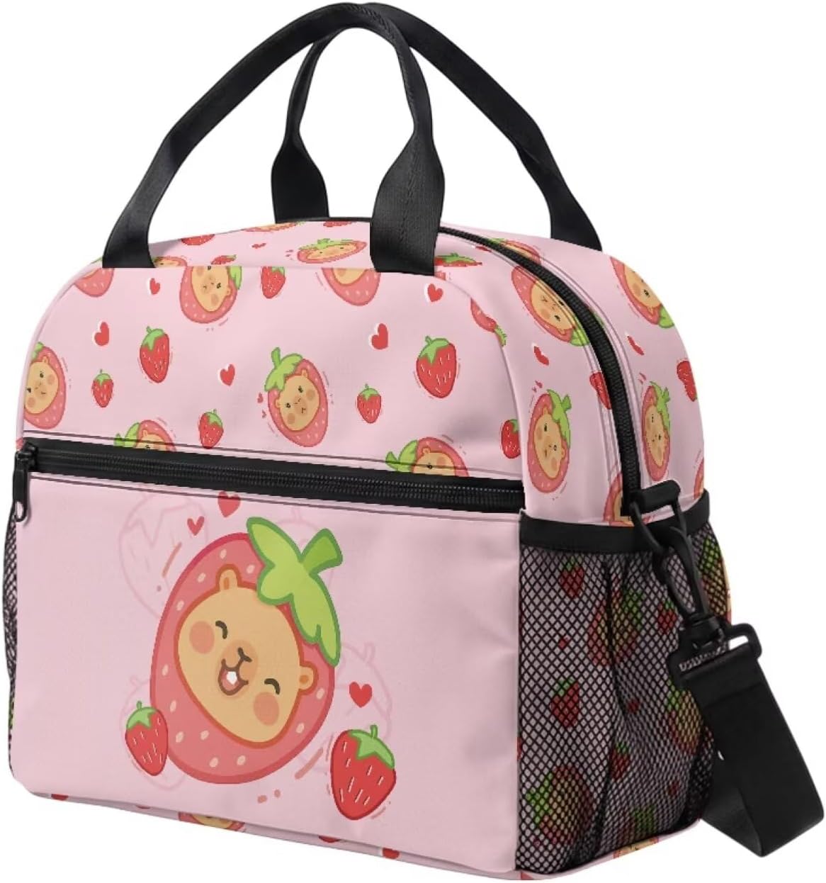 Capybara Lunch Bag Cute Cooler Bag Boys Girls Lunch Box Thermal Insulated Kids Lunch Bags for Beach School Camping Cute Capybara