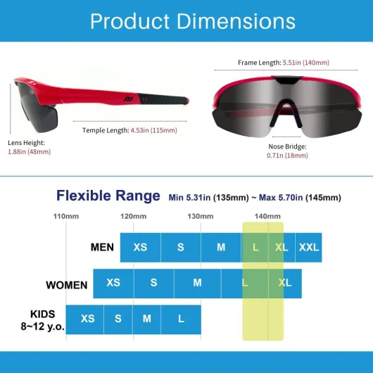 XII WY Children's Sunglasses Youth Baseball Sunglasses Lightweight TR90 Frame UV400 Sports Cycling Sunglasses for Boys Girls 9098r-pl-s