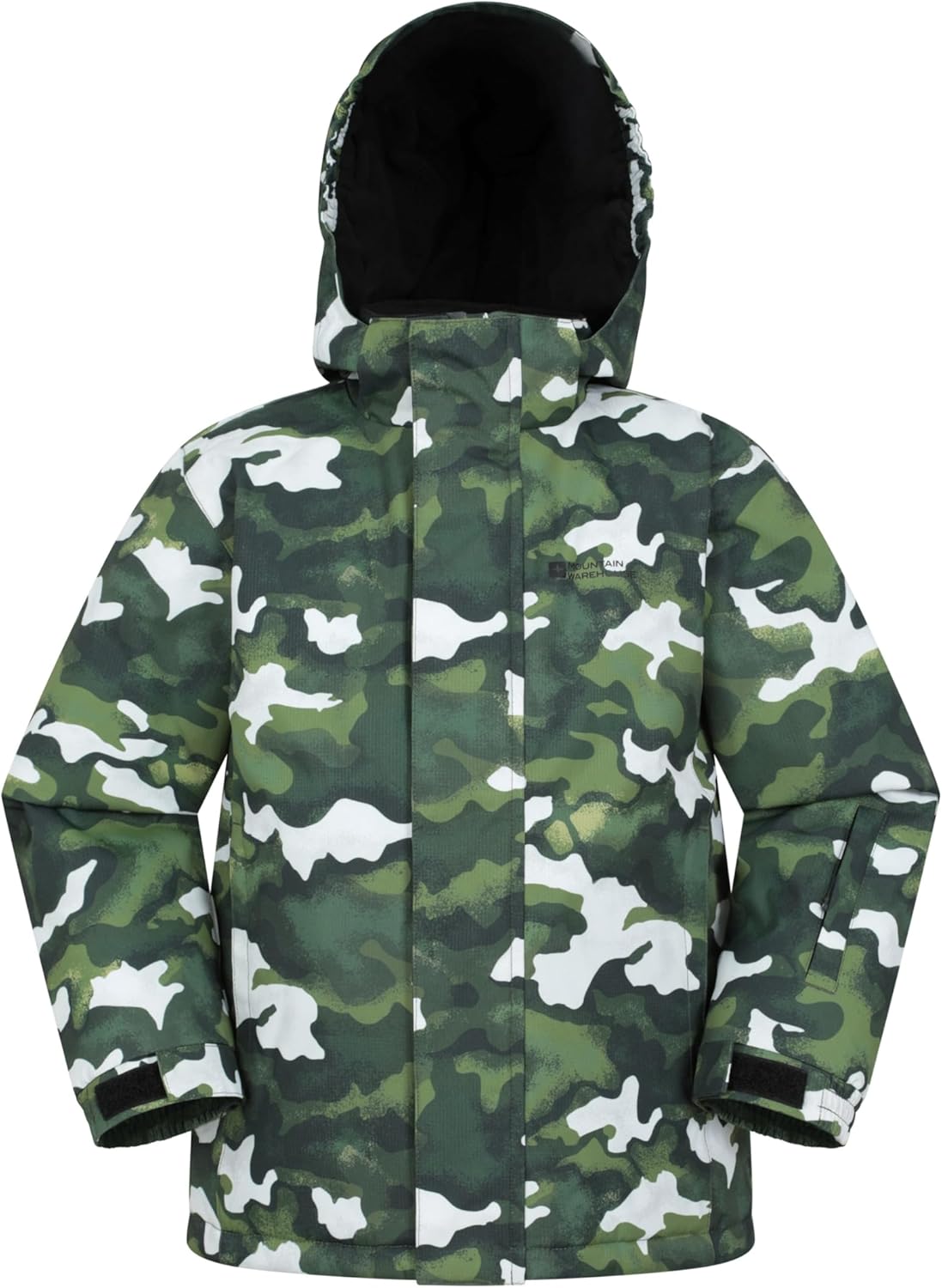 Kids Ski Jacket & Trousers Set - Snowproof Ski Outfit, Front Pockets, Fleece Lined Skiwear, Integrated Snowskirt - Winter Snowboarding Dark Khaki 9-10 Years