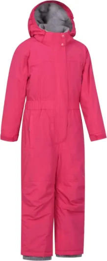Cloud Kids Snowsuit - Waterproof, Adjustable, One Piece Jumpsuit, Fleece Lining, Girls & Boys - Ski, Winter 3-4 Years Pink