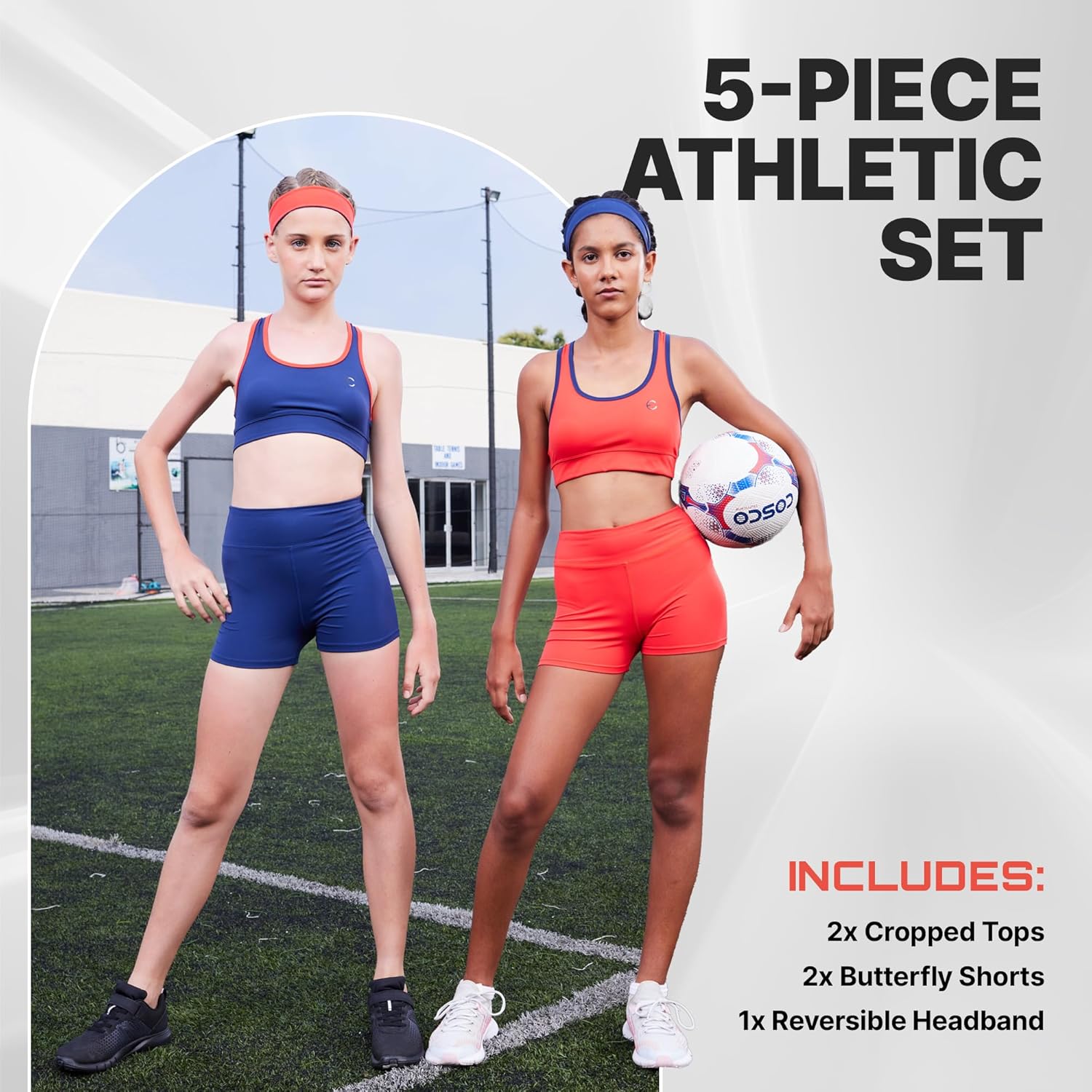 Girls Clothing Athletic Sets Sleeveless Crop Tank Tops & Bike Shorts Cheer, Gymnastics, Volleyball Size 3-16 (5 Pcs) 7-8 Set-10
