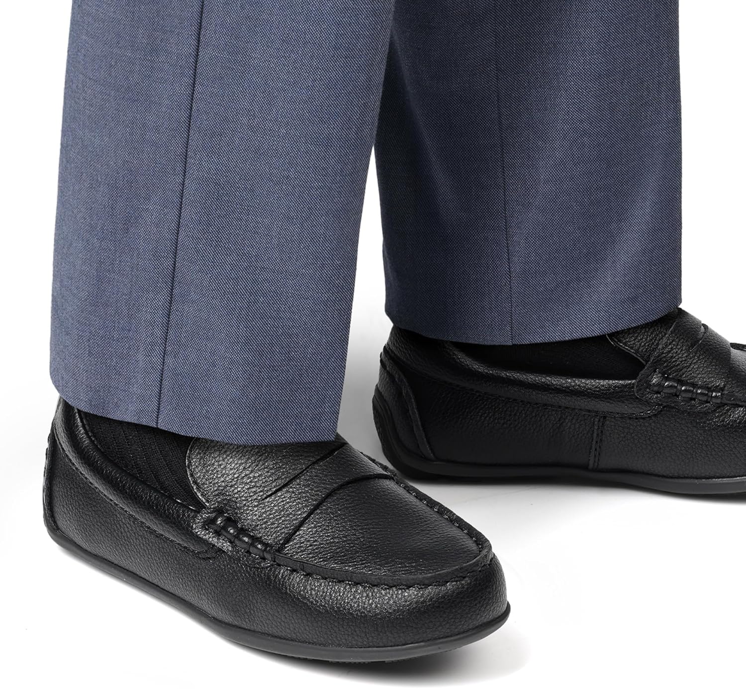 Boy's Dress Shoes Slip-On Penny Loafers Casual Moccasin Style for Toddler/Little Kid/Big Kid 13 UK Child Black