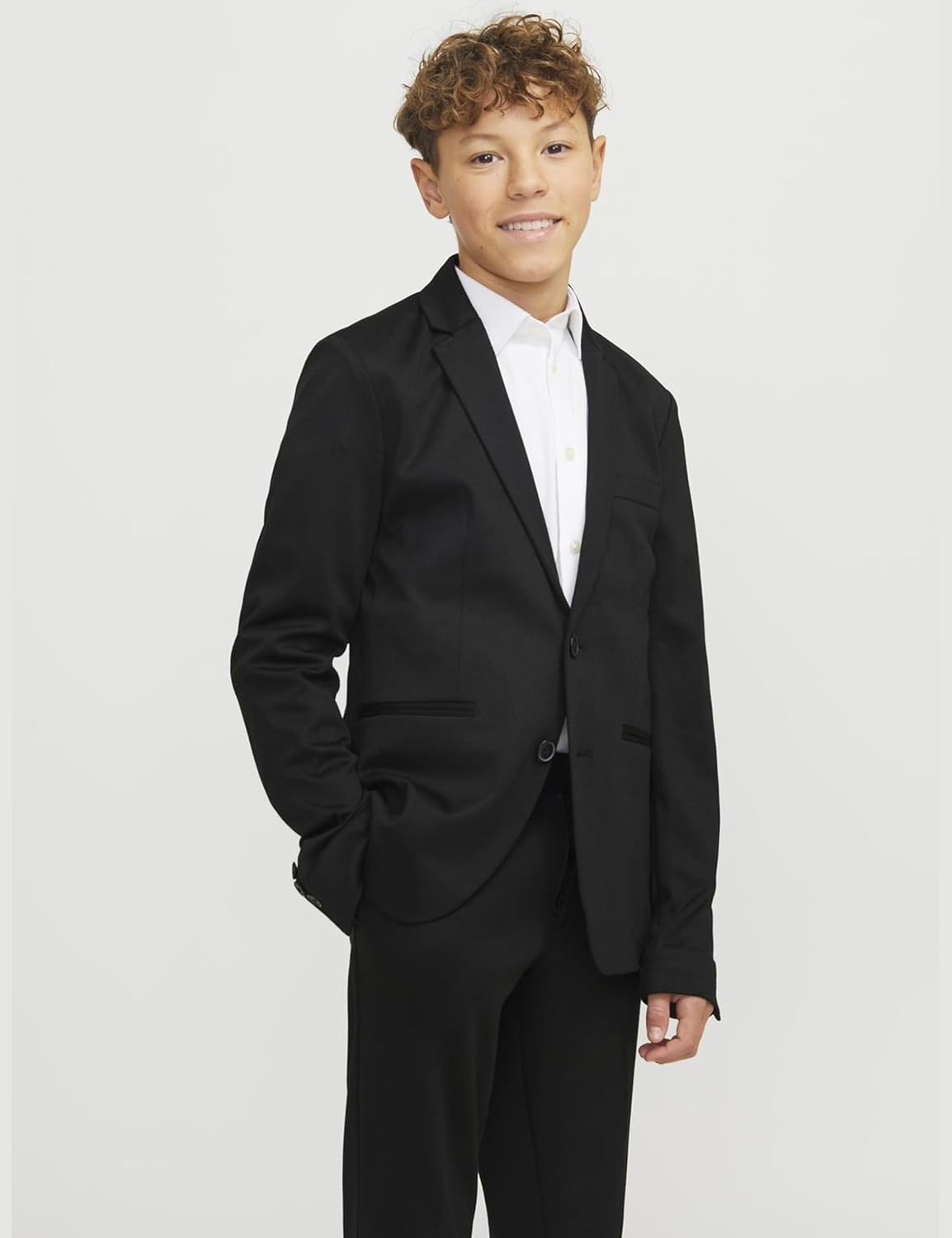 JACK & JONES Boy's Jjejaxon Jersey Blazer Noos Jnr 158 Black
