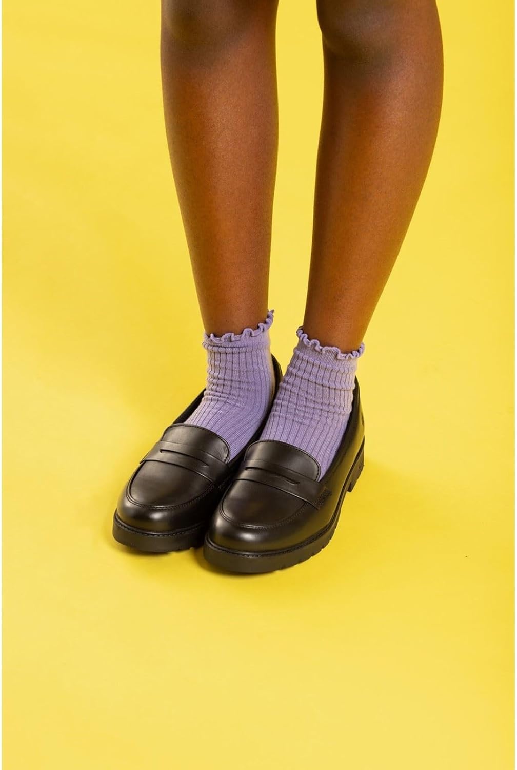 Girl's Hazel Loafer SeniorSchool Uniform Shoe 5 UK Black