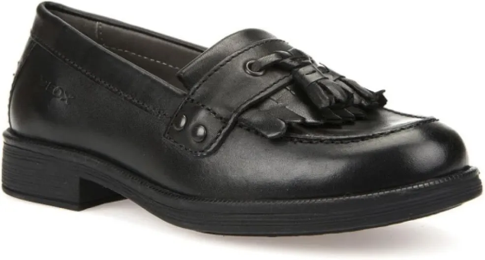 Geox J Agata A, Girl's Mocassins 6.5 UK Black