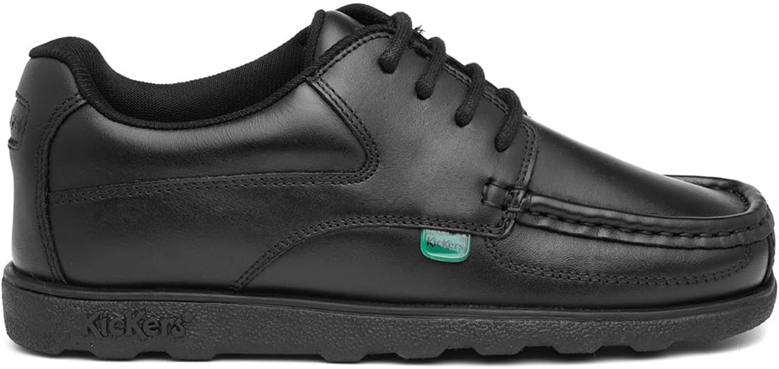 Kickers Fragma L4 E Kids Moc Toe Shoes 4 UK Black