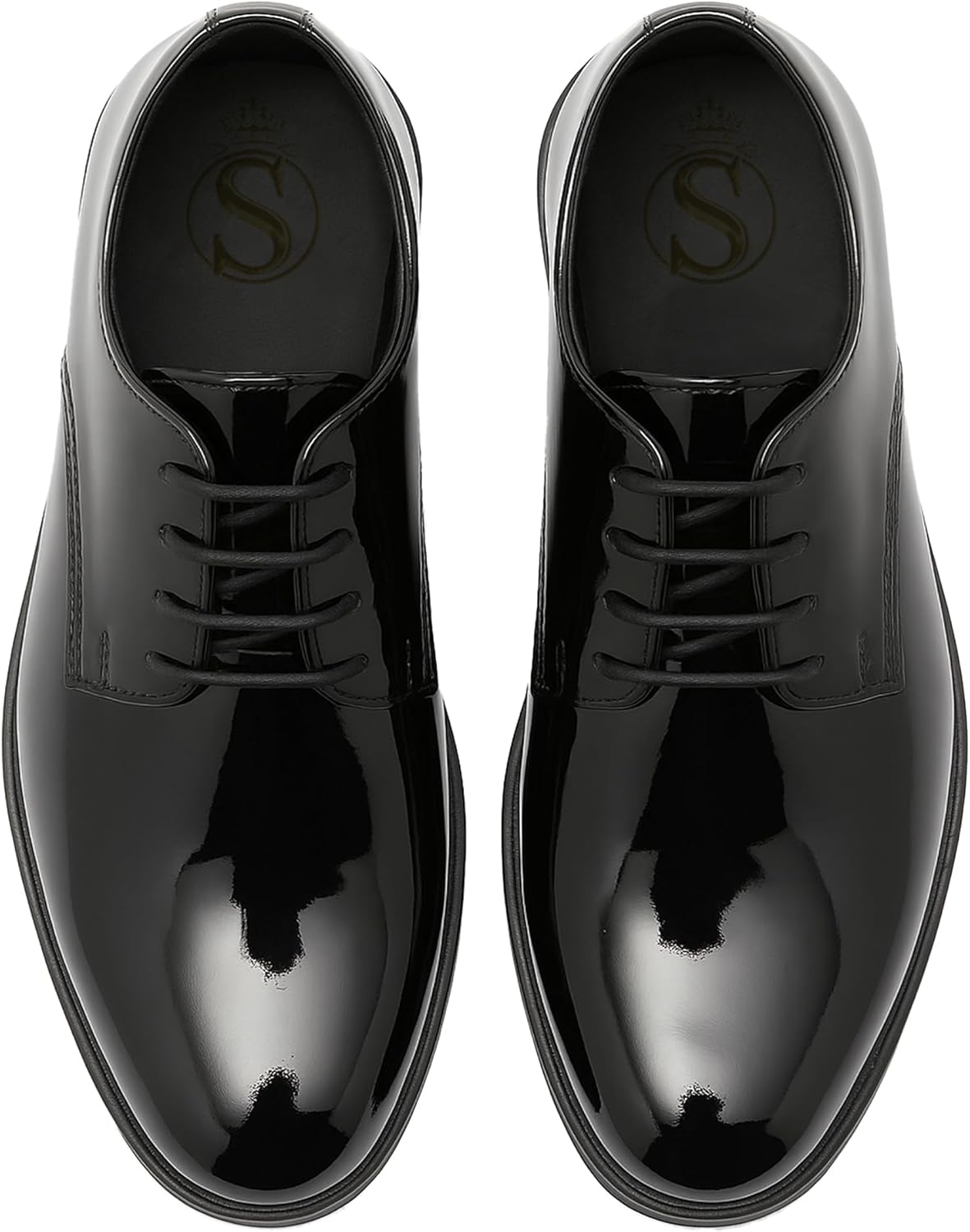 Boys Derby Patent Formal Dress Shoes Lace Up Wedding Prom Footwear 6 UK Black