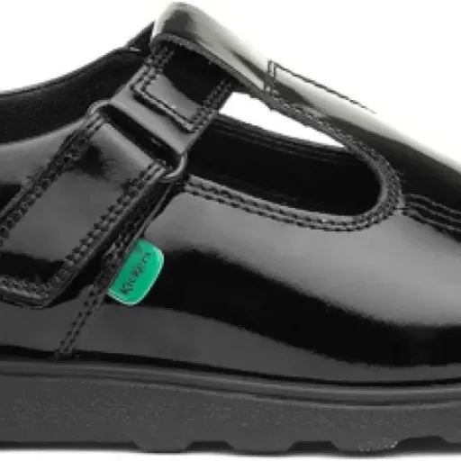 Kickers Kids Fragma T Bar Moc Toe Shoes Review: chunky school shoes that look smart but need breaking in