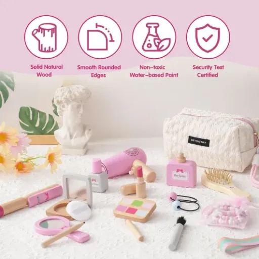 Smartwo Wooden Pretend Makeup Set Review: a solid little kit for kids who copy mum’s routine