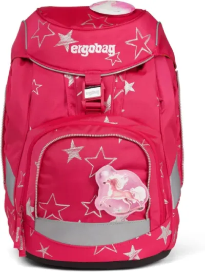 Ergobag Pack Set Ergonomic School Backpack, School Bag, Predecessor Collection, Flexible, 6 Pieces, 1st Class Primary School, Cinbärella - Pink, standard size, School bag set standard size Cinbärella - Pink