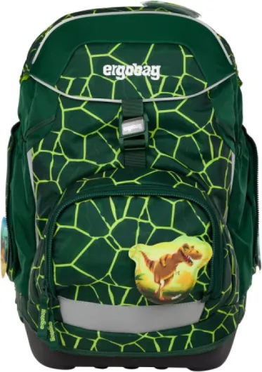 Ergobag Pack Set Ergonomic School Bag Flexible 6-Piece Set 1st Class Primary School for Girls and Boys standard size Bärrex - Green