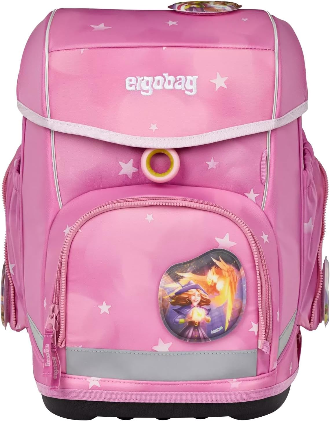 Ergobag Cube Set Classical Ergonomic School Backpack, 5-Piece Set for First Year of Primary School Cloud Bear - Pink standard size