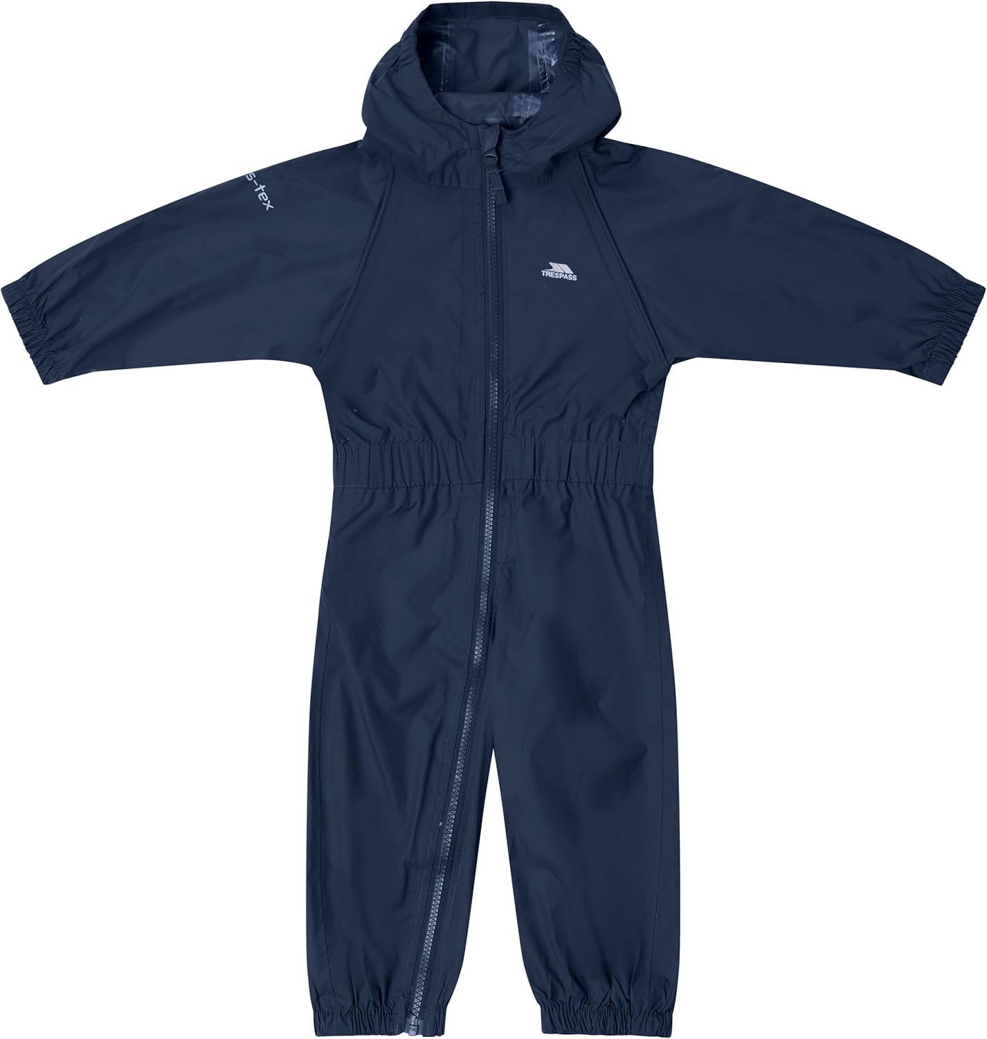 Unisex Kids Button Waterproof Rain Suit With Hood 5-6 Navy Blue