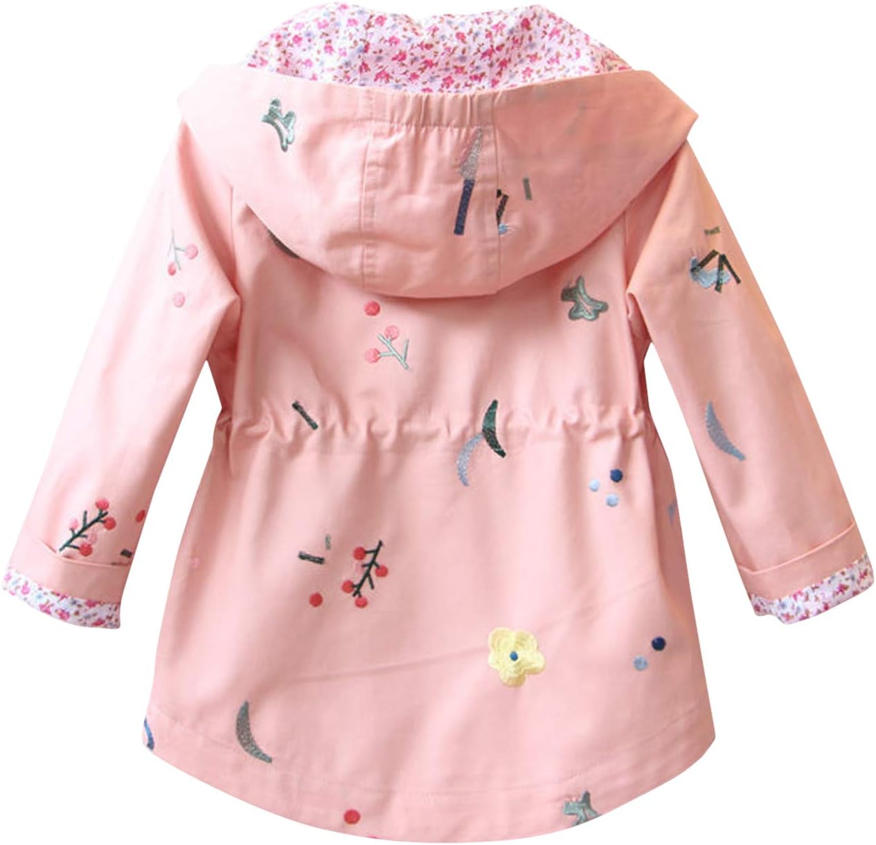 Baby Girls Hoodie Windbreaker Jacket Princess Trench Coat Outwear 3-4 Years Pink B
