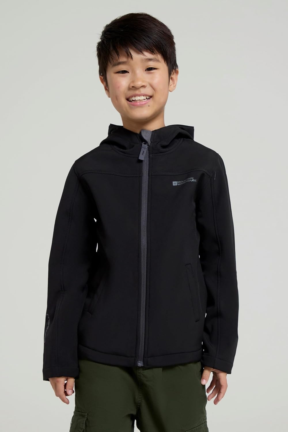 Exodus Kids Water Resistant Softshell Jacket - Boys & Girls Rain Coat - Travel 7-8 Years Black