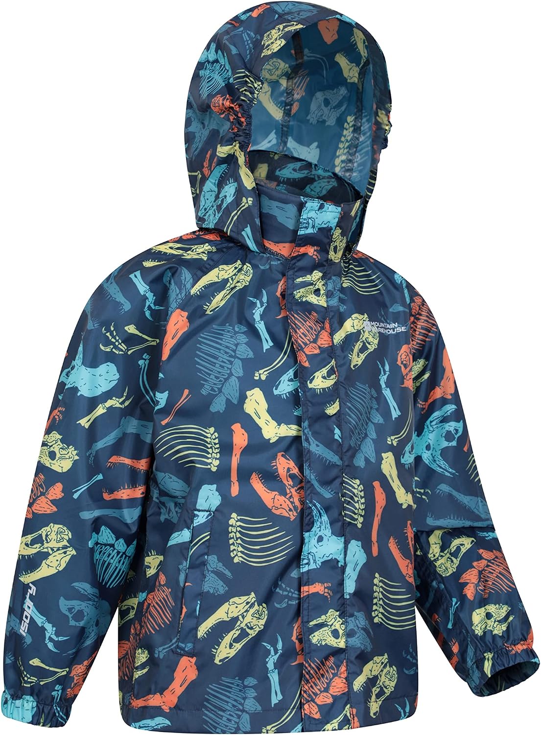 Pakka Kids Waterproof Jacket - Wind Resistant, Lightweight,Breathable Rain Coat for Girls & Boys, Packaway Bag - For Rain, Spring Summer 5-6 Years Dark Blue (Printed)
