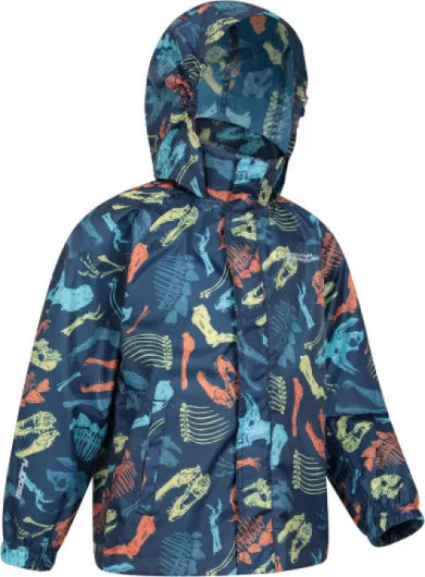 Pakka Kids Waterproof Jacket - Wind Resistant, Lightweight,Breathable Rain Coat for Girls & Boys, Packaway Bag - For Rain, Spring Summer 5-6 Years Dark Blue (Printed)